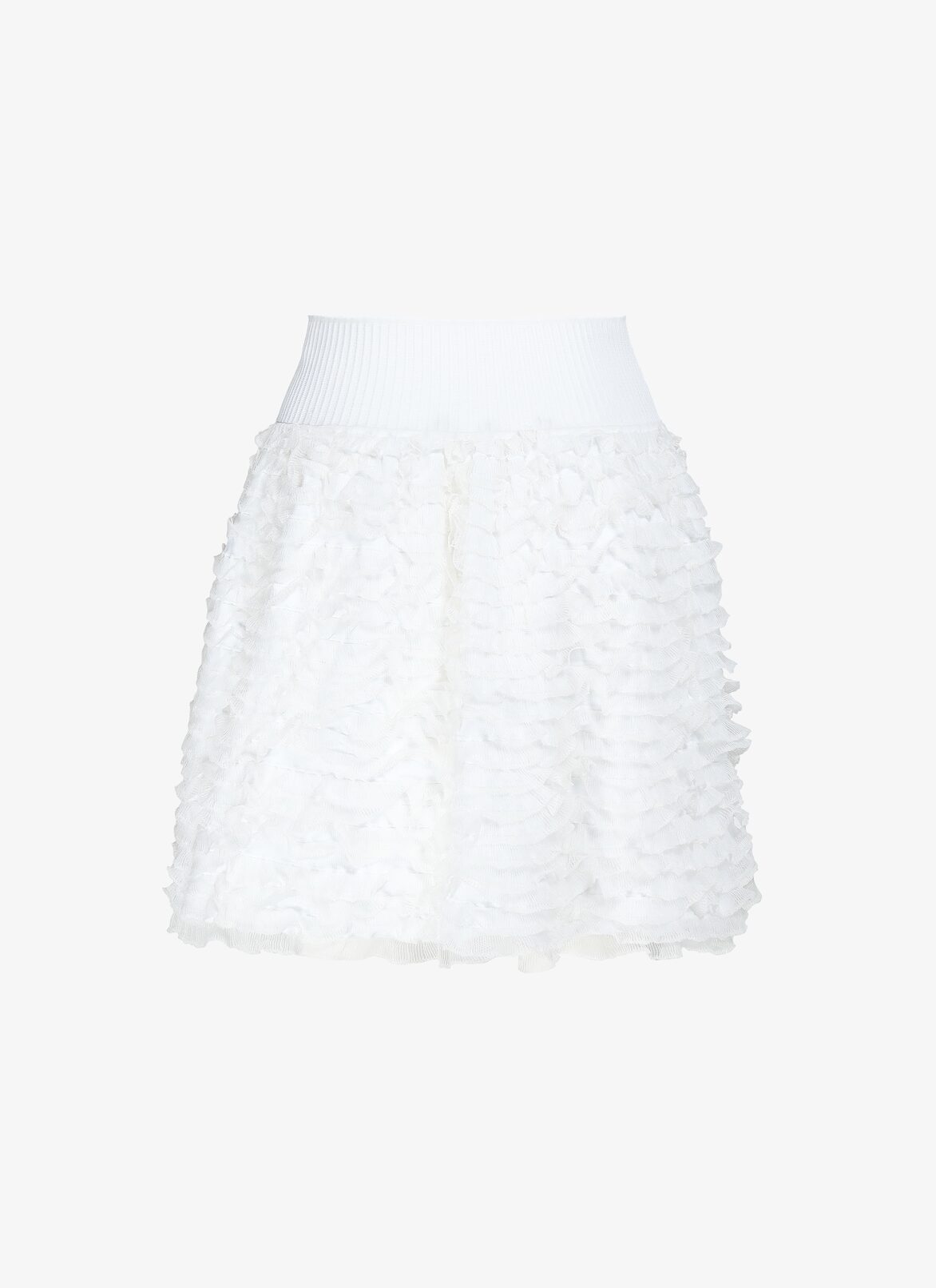Mini Ruffled Skirt ALAÏA WHITE MINI RUFFLED SKIRT